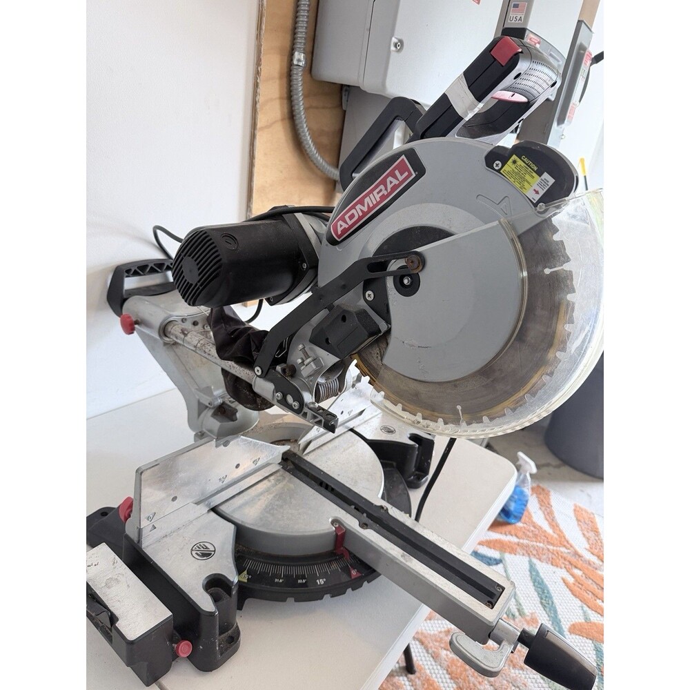 12 in. Dual-Bevel Sliding Compound Miter Saw with LED & Laser Guide Wood Working